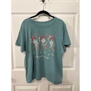 Zoe + Liv "Let's Get Rowdy"Short Sleeve Tee in Mineral Blue, XXL